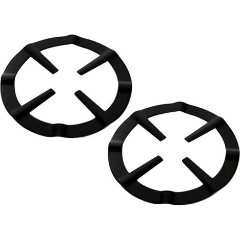 Ensemble de 2 embouts de cuisinière à gaz - Forme en croix - Pour cuisinières à gaz - Support de casserole - Grille - Anneau de support pour machine à expresso, cafetière, four et cuisine (1/5)