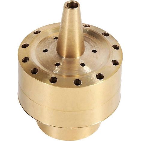 Brass Column Garden Pond Fountain Water Nozzle Sprinkler Spray Head Gold (3/4") (1/3)