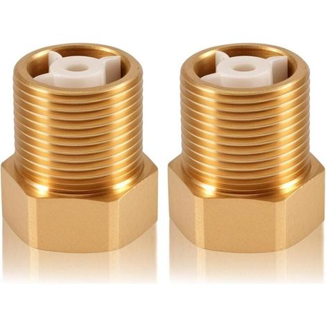 2 clapets anti-retour en laiton DN20 de 3/4" avec filetages intérieur et extérieur, clapets anti-retour de 3/4 de pouce