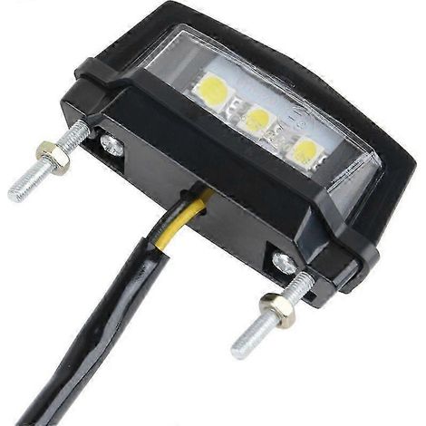 Nouvelle lampe LED étanche 12 V pour plaque d'immatriculation de moto (1/5)