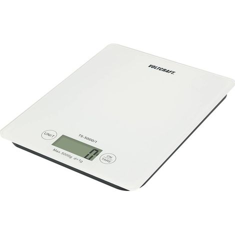 VOLTCRAFT TS-5000/1 Bilancia per lettere TS-5000/1 Portata max. 5 kg Risoluzione 1 g a batteria Bianco (1/2)