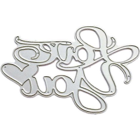 „Ich liebe dich“-Metallstanzformen-Schablone DIY Scrapbooking Album Stempel Papierkarte Prägen