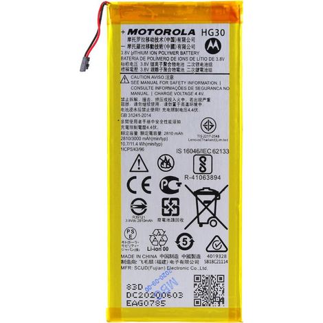 Batería smartphone Motorola hg30 Li-Ionen 3000 mAh
