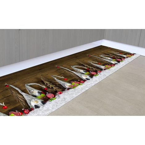 Tappeto da cucina gnometti antiscivolo, antimacchia passatoia multiuso lavabile in lavatrice gnomi, cucina, corridoio, soggiorno, pupazzi 50x600 - Gnomi902 (1/4)