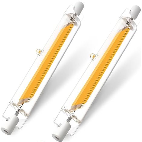 Ampoule LED R7S 78mm Dimmable 10W, Équivalant à Ampoule Halogène 100W, 1000LM, Blanc Chaud 3000K, CRI85, Sans Scintillement, Éclairage 360°, Pour Salon, Chambre ou Extérieurs, Lot de 2 (1/5)