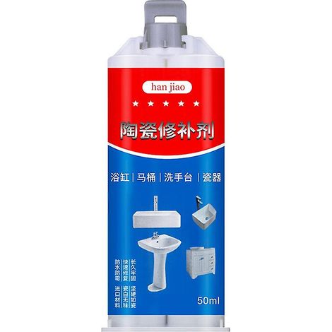 Pâte de réparation pour carrelage 50 ml, colle céramique ménagère, réparation de trous dans la pierre, carrelage en marbre, adhésif puissant [en stock] (1/4)
