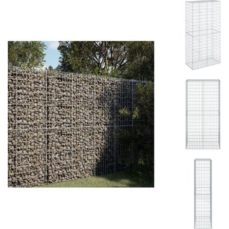 Panier gabion avec couvercle 100x50x200 cm fer galvanisé - Panier Gabion - Paniers Gabion - Mur En Gabion - Gabion (1/5)