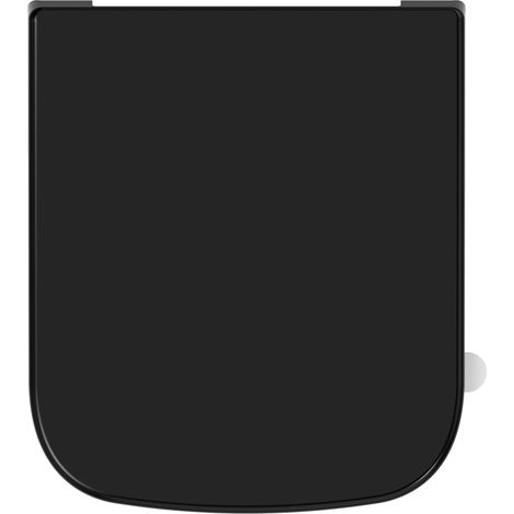 Abattant WC Carré Duroplast, Fermeture Douce Noir, [COURT] (1/5)