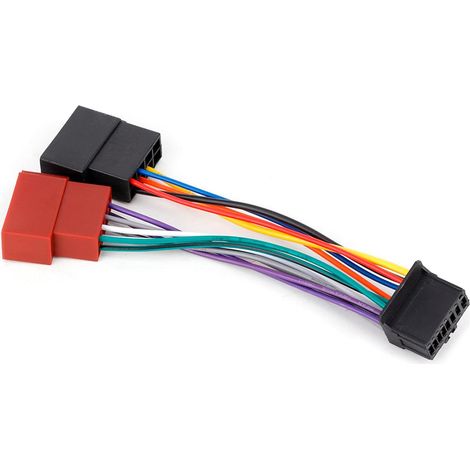 Adaptateur de faisceau de câblage d'autoradio, faisceau stéréo de voiture, port 16 broches vers mini prise ISO 8 broches, câble de câblage adapté pour Pioneer 2003-on (1/5)