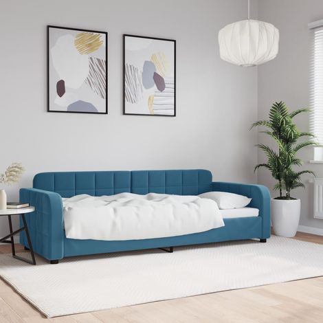 Tagesbett Blau 80x200 cm Samt vidaXL