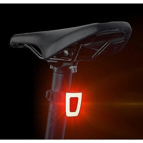 HONORNIC - Feu arrière de vélo à LED Rouge clignotant/rouge fixe Rechargeable par USB Étanche, 8 LED