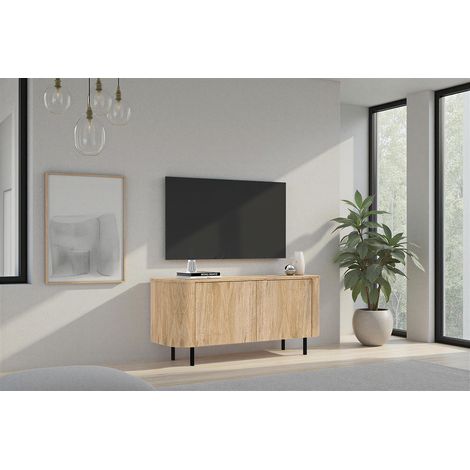 Meuble TV contemporain 130 cm chêne cadiz Marley (1/5)