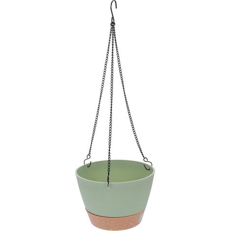 POPETPOP Pot de fleurs suspendu décoratif 20 cm pour balcon et intérieur, design moderne en PP fer (1/5)