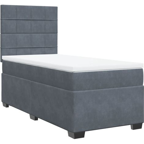 Maison Exclusive - Boxspringbett mit Matratze Dunkelgrau 90x200 c