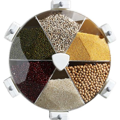 Distributeur de céréales en plastique pour le riz, pour une organisation optimale de la maison, dans la cuisine et sur le plan de travail.-AquaForge (1/5)