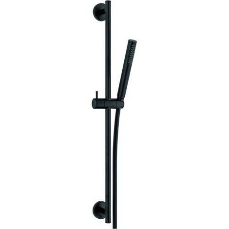 Barre de douche complète stylo luxe métal noire - THEWA KI093NE