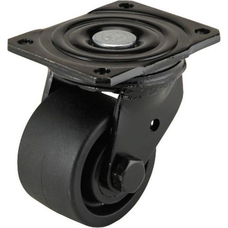 Roulette DESIGN pivotante Ø 73 mm POLYAMIDE RENFORCÉE NOIR - 300 Kg (1/3)