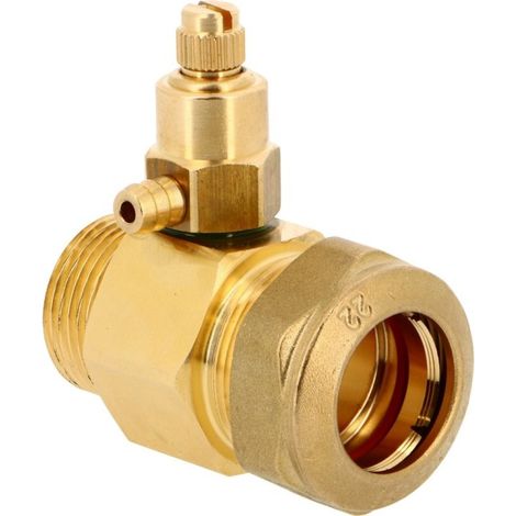 Purgeur manuel solaire à compression mâle-femelle 3/4" pour tube cuivre Ø22 - THERMADOR 254001CST