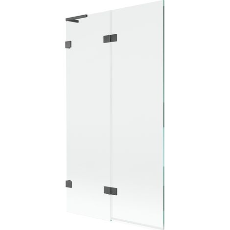 Paroi de baignoire Mexen Lunar L pivotante 2 volets gauche 100 x 150 cm, transparente, gris canon brossé - 897L-100-100-66-00-L (1/5)