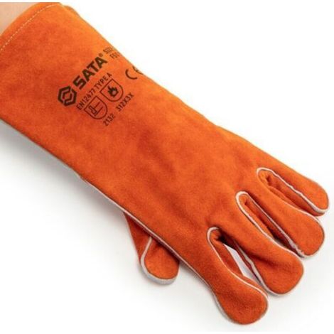 Gants de soudage professionnels – Gants de protection en cuir et aramide résistants à l’abrasion, la déchirure, l’usure et aux hautes températures – Idéaux pour bricolage domestique et travaux de soud