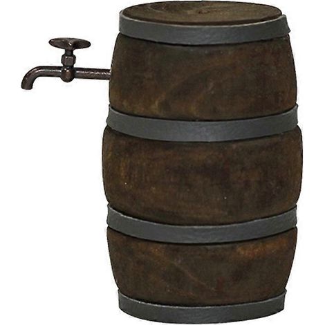 Mini tonneau de vin rouge en bois, décoration miniature, fût de bière avec robinet (1/5)