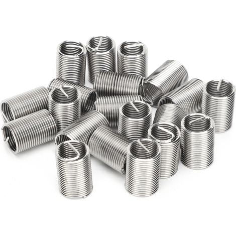 20 Pièces Adaptateurs de Filetage M12 x 1.25, Manchons de Réduction et Douilles de Fixation pour Réparation de Filets