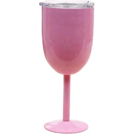 Verre à vin rose en acier inoxydable à double paroi, grande capacité, résistant. (1/5)