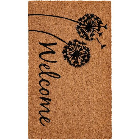 Paillasson coco absorbant antidérapant beige naturel - 75 x 45 cm (1/4)