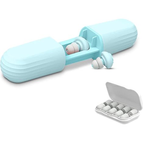 bleu Bouchon D'oreille Pour Dormir Anti Bruit Pour Dormir Cache-oreilles En Silicone Insonoriss Rutilisables Protection Auditive Blocage Du Son Er (1/5)