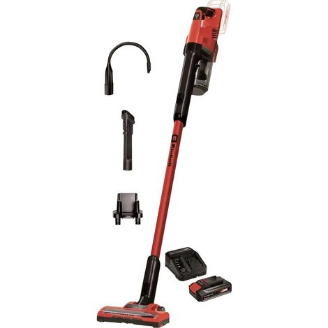 Einhell – Aspirateur-balai sans fil 18V – Autonomie 60 min – Puissance d'aspiration réglable – Filtration triple efficace – Avec batterie 2,5 Ah (1/4)