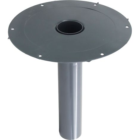 Flachdachablauf DN 70 mit Hart-PVC Flansch und Sieb (1/3)