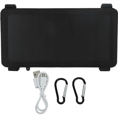 Panneau solaire monocristallin portable 6 W 5 V avec port USB pour le camping, les téléphones portables et les tablettes. Idéal pour le camping et les activités de plein air. (1/5)
