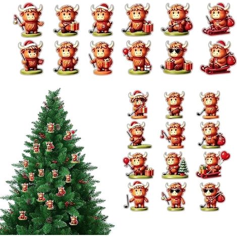 Adventskalender 2026 für Weihnachten, niedliche 2D-Acryl-Dekoration und (1/5)