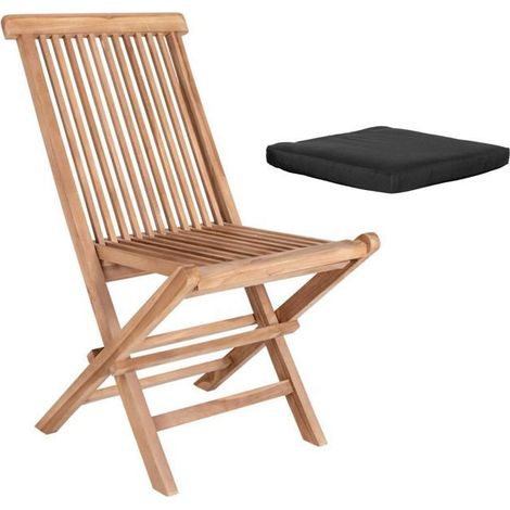 2 Chaises de jardin TOLEDO avec coussin