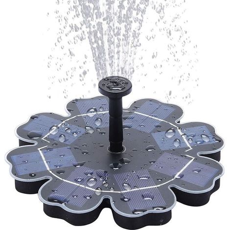 Pompe de bassin solaire extérieure 2,5 W pompe de fontaine de bassin solaire pour fontaines de jardin, petits bassins et circulation d'eau, y compris 4 arroseurs (1/5)