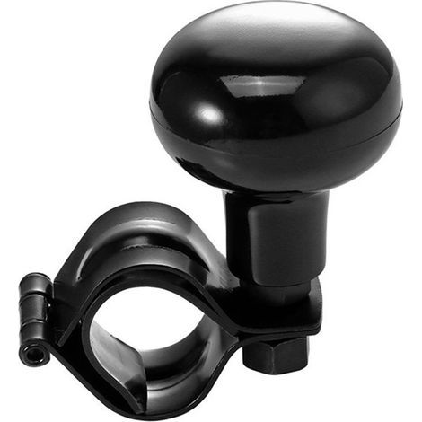 Botón universal para volante de coche, botón de control flexible para volante, apto para coches, camiones y tractores (negro, 5,28 cm) (1/4)