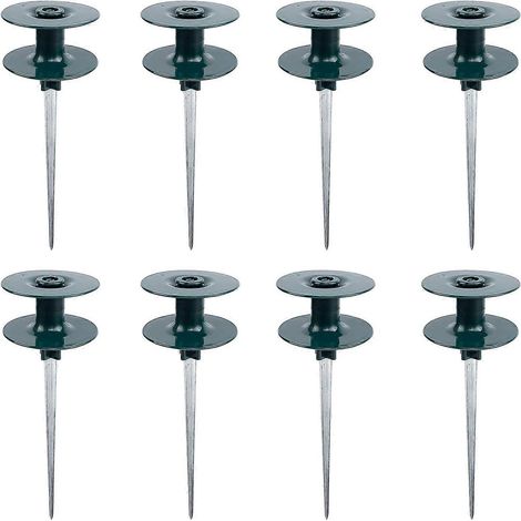 Lot de 8 guides-tuyaux d'arrosage, piquets de protection pour tuyaux d'arrosage, picots de guidage pour pelouse et jardin, guides-tuyaux en zinc pour le jardinage (1/5)