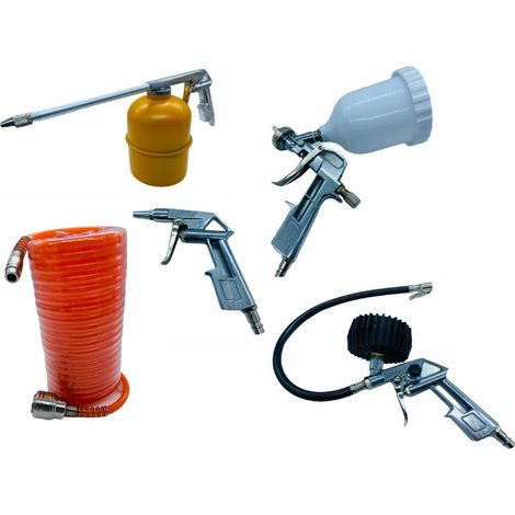 Kit accessori per aria compressa da compressore set di 5 pezzi soffiaggio (1/5)