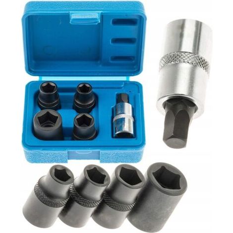 Juego de vasos para frenos 1/2 punta pentagonal girling y bendix 5 pzs (1/4)