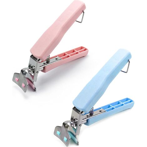 Acier Inoxydable Plat Chaud Assiette Bol Clip Retriever Anti-Chaude Antidérapant Cuisine Pince pour Déplacer Plaque Chauffante Bols 2 Pcs Rose Bleu, (1/5)