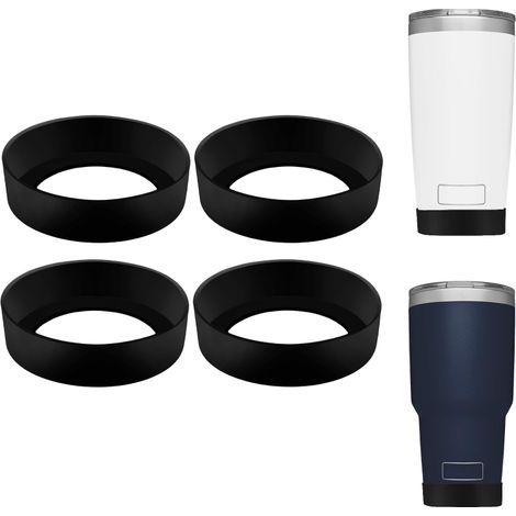 Beyamis 4 manchons en silicone noirs (conviennent aux gobelets de 890 ml et 590 ml). (1/5)