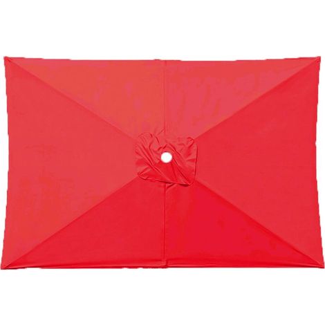 Parasol de remplacement, parasol de jardin rectangulaire, 3,0 x 2,0 m, compatible avec 6 baleines de parasol de jardin (rouge) (1/3)
