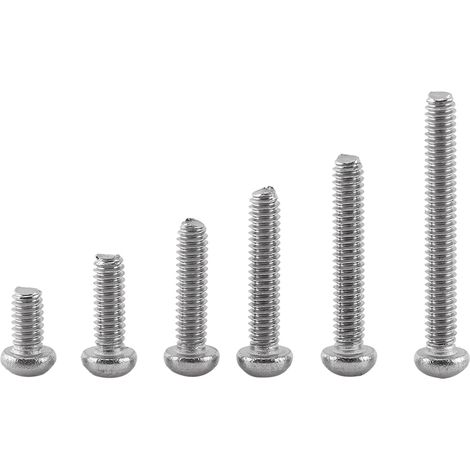 Vis inox A2 M2 tête bombée empreinte hexagonale creuse, 250 pièces avec écrous hexagonaux, kit d’assemblage (1/5)