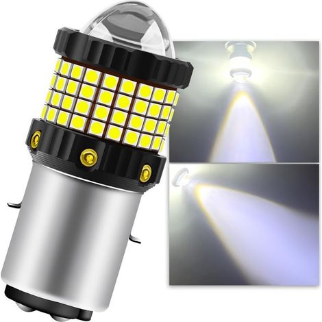 Une ampoule de phare de moto LED H6 BA20D, faisceau réel à 360°, lumière blanche de 12 W, convient aux feux de route et de croisement, peut remplacer (1/5)