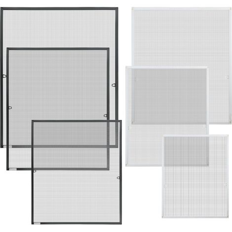 Wolketon Insektenschutz Fliegengitter Fenster 120x140cm ohne Bohren Mückenschutz Moskitonetze Mückengitter mit Aluminium Rahmen Anthrazit