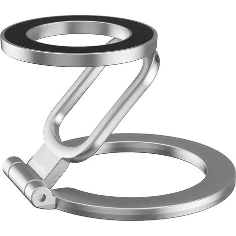 Support de téléphone double face avec boucle magnétique, support de téléphone de voiture rotatif à 360 degrés et pliable (1/5)