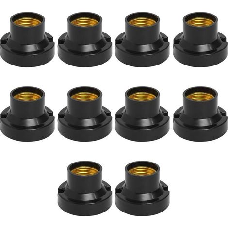 10 Pcs Douille Ampoule Plafond E27 à Visser de Chantier, Base Plafonnier Culot E27, Support de Lampe Plafonnier a Encastrer, pour Ampoules à Incandescence, Lampes Halogènes (1/4)