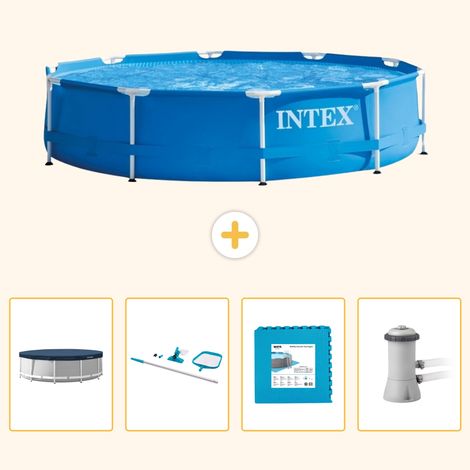Intex Piscine Tubulaire Ronde - 366x76 cm - 5-pièces S121 (1/5)