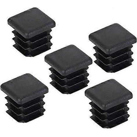 48 bouchons carrés en plastique, tapis antidérapants nervurés pour tubes carrés, bouchons intérieurs carrés en plastique (1/4)