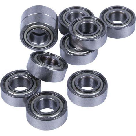 10 Stück metrische, abgedichtete Metall-Radialkugellager, Miniaturmodell: MR115 ZZ 5x11x4 mm (1/4)